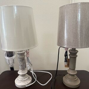 Chic Cream and Tan Table Lamps